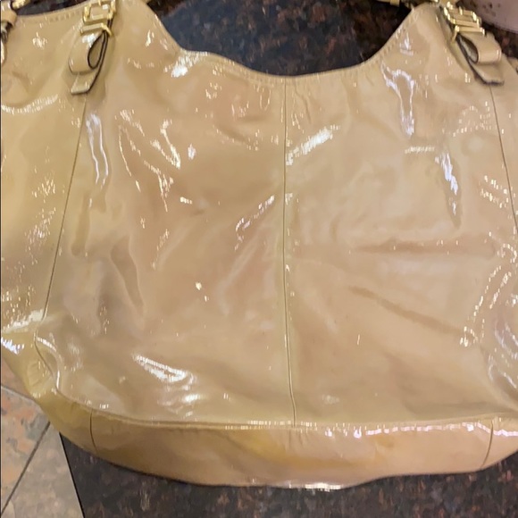 Coach Madison Patent Large Sophia Satchel Camel - Picture 3 of 4